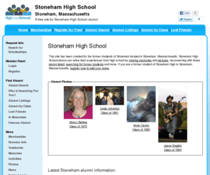 stonehamhighschool.org: Stoneham High School
Stoneham High School is a high school website for Stoneham alumni. Stoneham High provides school news, reunion and graduation information, alumni listings and more for former students and faculty of Stoneham  in Stoneham, Massachusetts