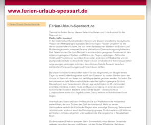 ferien-urlaub-spessart.de: Ferien und Urlaub im Spessart
Ferien und Urlaub im Spessart