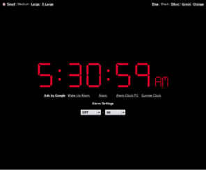 relojdespertador.com: Online Alarm Clock
Online Alarm Clock - Free internet alarm clock displaying your computer time.