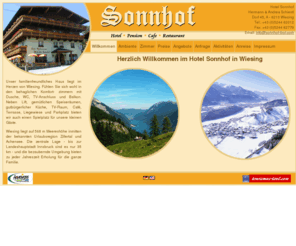 sonnhof-tirol.com: Hotel Sonnhof in Wiesing am Achensee in Tirol Austria
Hotel Sonnhof ist ein familienfreundliches Haus mit Komfortzimmer und angenehmen Ambiente im Herzen von Wiesing am Achensee in Tirol Austria