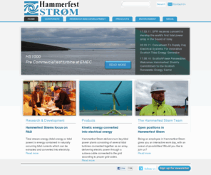 tidevannsenergi.com: Tidal turbine technology | Hammerfest Strøm
Hammerfest Strøm develops and supplies turn-key tidal power arrays to the global energy market. The company was established in 1997 and has offices in Hammerfest, Norway and Glasgow, Scotland. Hammerfest Strøm aim to build UK as a reference market, and has established a Joint Venture with a Scottish utility company to develop several tidal power projects.