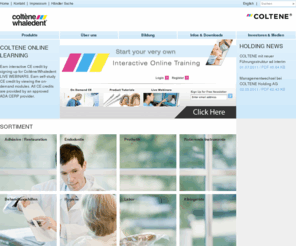 coltene.com: Coltène/Whaledent - Home
Seit mehr als 40 Jahren ist Coltène/Whaledent Teil der Dental World. Die Gesetze des Marktes werden durch die hohen Ansprüche der Marktteilnehmer bestimmt. Bedürfnisse der Anwender frühzeitig registrieren, gezielt darauf eingehen und adäquate Lösungen anbieten - darin sehen wir unsere Aufgabe.