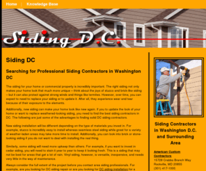 sidingdc.com: Siding DC - Washington DC Siding Companies
Looking for competent siding contractors in DC? Read our various guide in choosing the best siding installtion firm in Washington, DC.
