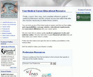 healthprofessions.com: HealthProfessions.com -- Your Medical Career Educational Resource!
