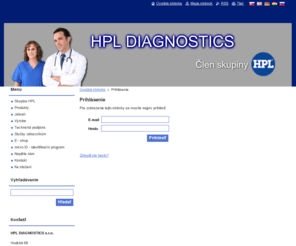 hpldiagnostics.com: Prihlásenie :: HPL DIAGNOSTICS s.r.o.
