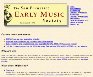 sfems.org: SF Early Music Society
