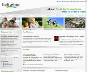 lohmar.net: Startseite : Stadt Lohmar
Lohmar. Stadt der Generationen. Aktiv im Grünen leben.