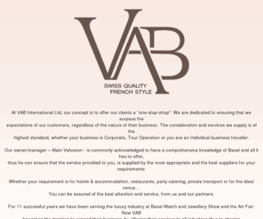 vab-international.com: VAB international - Swiss quality / French style
