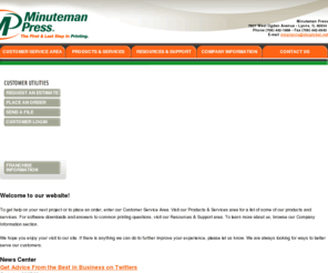 mmplyons.com: Minuteman Press - Printing - Copying - Lyons, IL, 60534
To place an order or get help with a new project, enter our online Customer Service Center. To download print drivers and other software, search our Resources & Support area. To learn more about us, browse through our Company Information section.