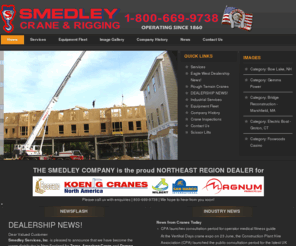 smedleycrane.com: The Smedley Company
Smedley Crane and Rigging. Connecticut Crane Rental company. Provides Crane Rentals, Rigging, Heavy Hauling, Storage, Man lifts, Aerial Lifts and much more.