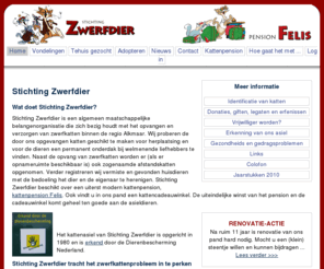 stichtingzwerfdier.nl: Stichting Zwerfdier en Kattenpension Felis
Algemene informatie over Stichting Zwerfdier en Kattenpension Felis