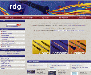 rdgwoodwinds.com: RDG Woodwinds
RDG Woodwinds is a top supplier of oboes, clarinets, bassoons, and woodwind accessories.