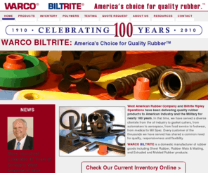 warco.com: WARCO BILTRITE: Leading Manufacturer of Quality Rubber Sheet, Rubber Mats & Matting, and Molded & Extruded Rubber Products
WARCO BILTRITE is a leading manufacturer of Rubber Sheet, Rubber Mats, Rubber Matting, and Molded & Extruded Rubber products in various polymers including Silicone, Neoprene, EPDM, Viton, Butyl, Buna and more. Commercial and Custom Specialty products are available.