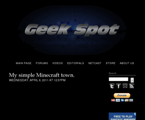 geek-spot.net: Game, Movie, TV and Product Reviews for Geeks by Geeks. - Main Page
Game, movie, TV and product reviews for Geeks by Geeks.