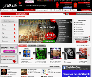 gethiteasy.com: Téléchargement musique mp3 compatible tout baladeur sur Starzik
Starzik, le site légal de téléchargement de musique en ligne et aussi de vidéo, jeux, logiciel et livre.