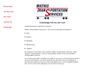 mathistrans.com: Mathis Transportation
Mathis Transportation Services