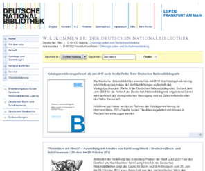 dnb.de: DNB, Deutsche Nationalbibliothek - Home
