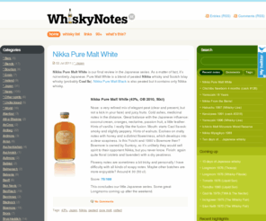 whiskynotes.be: Whisky tasting notes | Single malt whiskey news | WhiskyNotes
WhiskyNotes is a blog about whisky, with tasting notes, news and information about single malt whisky. Read whiskey tasting reviews and ratings of Scotch malts, bourbon and other types of whisky. | whisky reviews and tasting notes