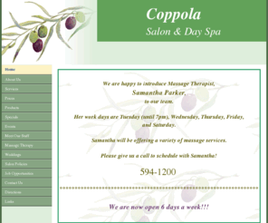 coppolasalon.com: Coppola Salon & Day Spa * Welcome *
Serving midcoast Maine, Coppola Salon offers the ultimate beauty experience. Our knowledgable staff provides the highest level of service. Here at Coppola Salon we offer various hair, skin, nail & body treatments.