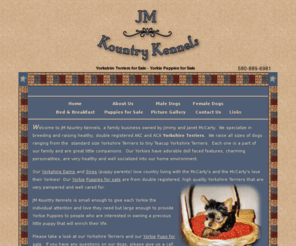 yorkiepupsforsale.net: Yorkshire Terriers and Yorkie Puppies For Sale, teacup and standard dogs and puppies.
Yorkies, standard,teacup Yorkshire Terriers for sale by private breeders at JM Kountry Kennels in Oklahoma.