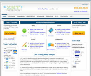 bloodspottest.com: ZRT Laboratory - Hormone Test, Vitamin D Test, CRP Test
ZRT Laboratory supports consumers and healthcare professionals in managing potential health issues through relevant, convenient and accurate lab testing