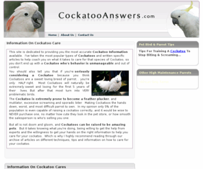 cockatooanswers.com: Information On Cockatoo Care
Umbrella Cockatoo,Moluccan Cockatoo,Goffin Cockatoo,Feather Plucking