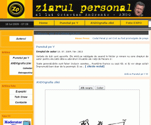 zp.ro: Ziarul personal :: Primul ziar electronic de autor
Primul ziar electronic de autor