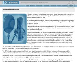 mannelectronics.com: Mann Microphones
Mann Microphones