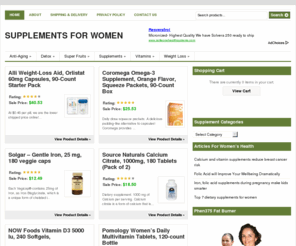 supplementsforwomen.net: Supplements For Women
Quality natural supplements for women - weight loss aids, vitiamins, superfoods, anti-aging and skin care products reviewd. Find out best ideal product for yourself and your family's health.