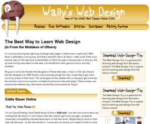 wallys-web-design.info: Wallys Web Design :: Cheeky Web Design Reviews and Designer Resources *
I take some of the most popular sites on the web and unabashedly run them through a meat grinder so that you, the up-and-coming new talent in web design, can benefit from their grevous errors and silly mistakes 