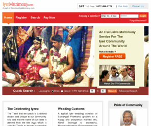 mazhanadumatrimony.com: Iyer Matrimony, Matrimonial, CommunityMatrimony.com
Iyer Matrimony, Find Lakhs of Iyer Brides & Grooms on IyerMatrimony.com, a part of CommunityMatrimony  Join FREE