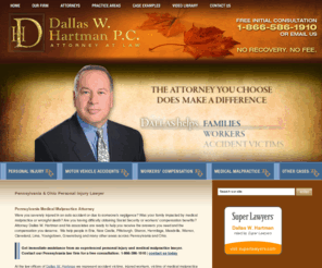 youngstown-injury-lawyer.com: Pittsburgh Personal Injury Lawyer | Erie Medical Malpractice Attorney | Pennsylvania Accident Injury Law Firm
Get immediate assistance from an experienced personal injury and medical malpractice lawyer. Contact our Pennsylvania Personal Injury Lawyers at the law offices of Dallas W. Hartman by calling 866-586-1910.