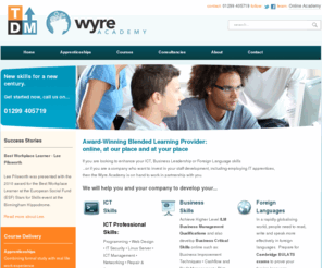 aprendizaj-e.org: Wyre Academy
IT and Business academy based in the West Midlands. Delivers IT professional and user apprenticeships as well as certified IT qualifications.