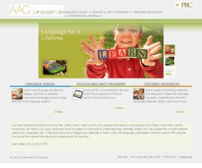 aaclanguagelabs.net: AAC Language Lab - Educational Materials and Resources for Language Development
AAC Language Lab is a collection of teaching materials and resources to assist augmentative and alternative communication device users with language development.