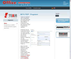 ofmasharepoint.com: SharePoint goes Fax
Joomla! - dynamische Portal-Engine und Content-Management-System