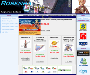 rosenha.com: Rosenha Shop
Os melhores personagem e zenny para ragnarok online