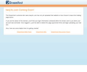 twoj-llc.com: twoj-llc.com Coming Soon!
The owner of this domain has not yet uploaded their website.