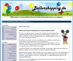 ballonshopping.de: Luftballons für Hochzeit und Party
Im Ballonshop Luftballons wie Herzballons, Modellierballons, Folienballons, Werbeballons, Riesenballons, die Spaß machen, kaufen. Hochwertige Luft- und Helium-Ballons 