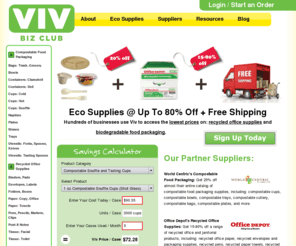 domesticprogress.com: Biodegradable Food Packaging & Eco Products | Viv Biz Club
Biodegradable food packaging & eco products for your business at up to 80% off. The Viv Biz Club is your trusted source for deep discounts on eco-friendly supplies.