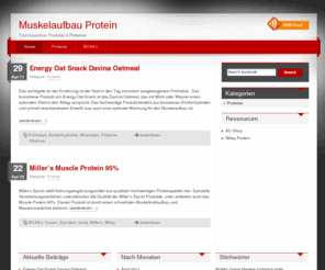 muskelaufbau-protein.de: Muskelaufbau mit Proteinen
Alles was Sie schon immer über einen gezielten Muskelaufbau wiessen wollten.