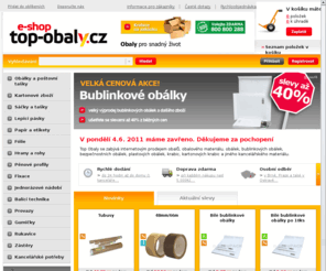 top-obaly.cz: Top-obaly.cz - internetový prodej obalů a obalových materiálů, obálky, obaly
Top-obaly se zabývá internetovým prodejem obalů, obalových materiálů, obálek, kartonových krabic, sáčků, fólií a jiných kancelářských potřeb, obálky, obaly,