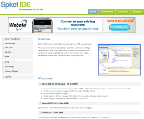 spket.com: Spket IDE - JavaScript Editor
Spket IDE is powerful toolkit for JavaScript and XML development.