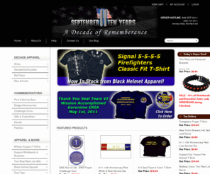 thefirebarn.com: September11TenYears.com - A Decade of Remembrance Commemorative Apparel, Lapel Pins, Service Bars, Patches, Decals and more.
Choose from our wide selection of products including Apparel, Lapel Pins, Service Bars, Patches and Decals commemorating A Decade of Remembrance of the terrorist attacks on the World Trade Center, Pentagon and United Flight 93.  A portion of the proceeds will benefit several fire and police charities in both Canada and the USA.