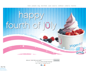 yogurtfruz.com: Yogen Fruz / Frozen Yogurt & Smoothies / Soft Serve topped with fresh fruits / Probiotic Froyo / Dessert Treat
In 1986, two young brothers opened a frozen yogurt store in Toronto, Canada. A new concept that provided people with a healthy and tasty frozen yogurt treat! Today, Yogen FrÃ¼z has grown to more than 1200 locations operating in over 25 countries.