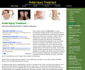 ankle-injury.net: Ankle Injury Treatment - Ankle Injury Treatment information on treating an Ankle Injury
Ankle Injury - Ankle Injury Treatment information on treating an Ankle Injury.