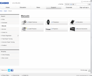 casiomanuals.com: Manuals - Support - CASIO
CASIO consumer and business products. Browse product rangers including digital cameras, musical instruments and watches along with business product ranges from POS to label printers.