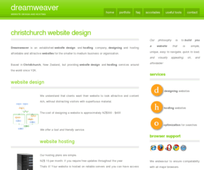 dreamweaver.co.nz: Christchurch Website Design - Dreamweaver Website Design Christchurch New Zealand
Christchurch websites design company, Dreamweaver, developes affordable and attractive websites for the smaller to medium business or organisation.