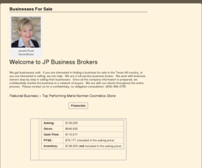 jpbusinessbrokers.com: Businesses For Sale | jppropertiestx.com
 jppropertiestx.com - Real Estate & Business Sales in the Texas Hill Country 