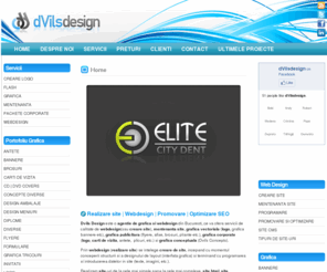 dvilsdesign.ro: Realizare site, creare site Bucuresti, webdesign - DvilsDesign
Dvils Design este o agentie de grafica si webdesign din Bucuresti, ce va ofera servicii de calitate de webdesign(creare site sau realizare site), mentenanta site, grafica vectoriala (logo, grafica bannere etc), grafica publicitara (flyere, afise, brosuri, pliante etc.), grafica corporate (logo, carti de vizita, antete,  plicuri, etc.) si grafica conceptuala (Dvils Concepts).