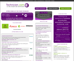 emploitechniciens.com: Emploi technicien, offre d'emploi technicien avec le site Technicien.com
Offres d'emploi de technicien avec Technicien.com, votre site emploi dédié aux techniciens : offres d'emploi par métier, secteur, région, alertes email, profithèque....